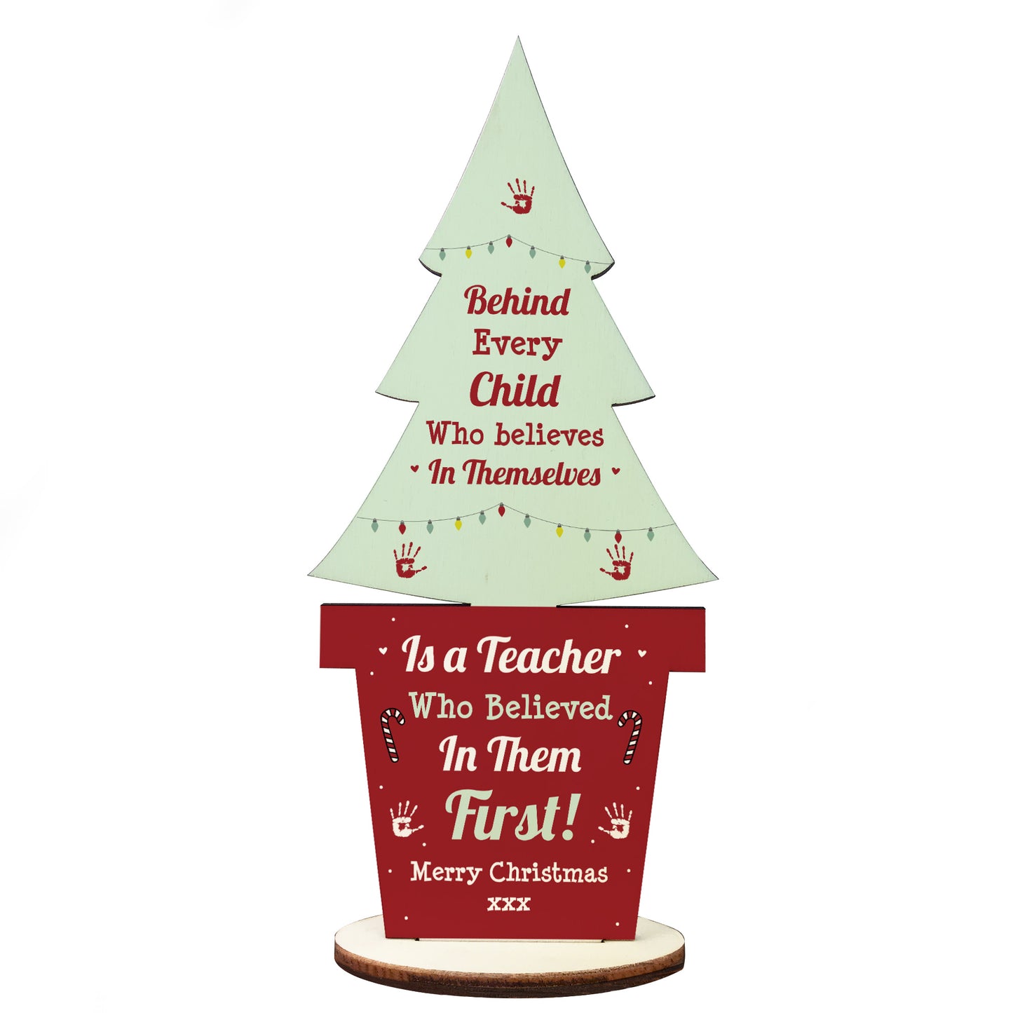 Christmas Gift For Teacher From Child Wood Christmas Tree