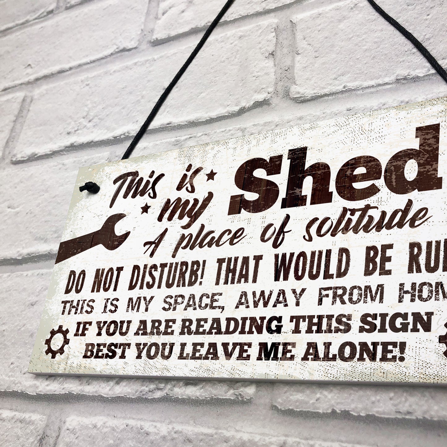 Garden Shed Garage Man Cave Sign Hanging Wall Plaque Gift