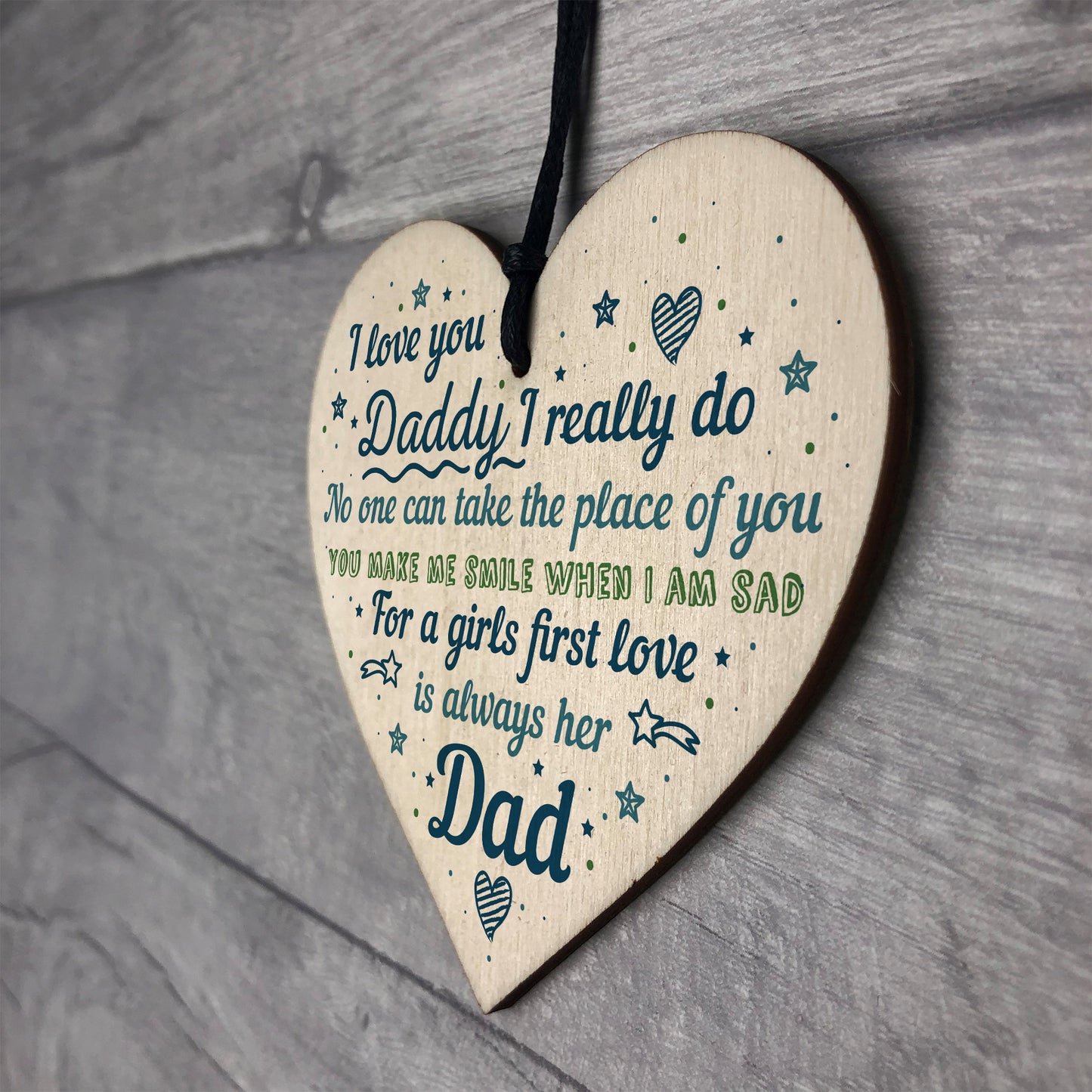 Dad Gifts From Daughter From Son Hanging Wood Heart Daddy Gift