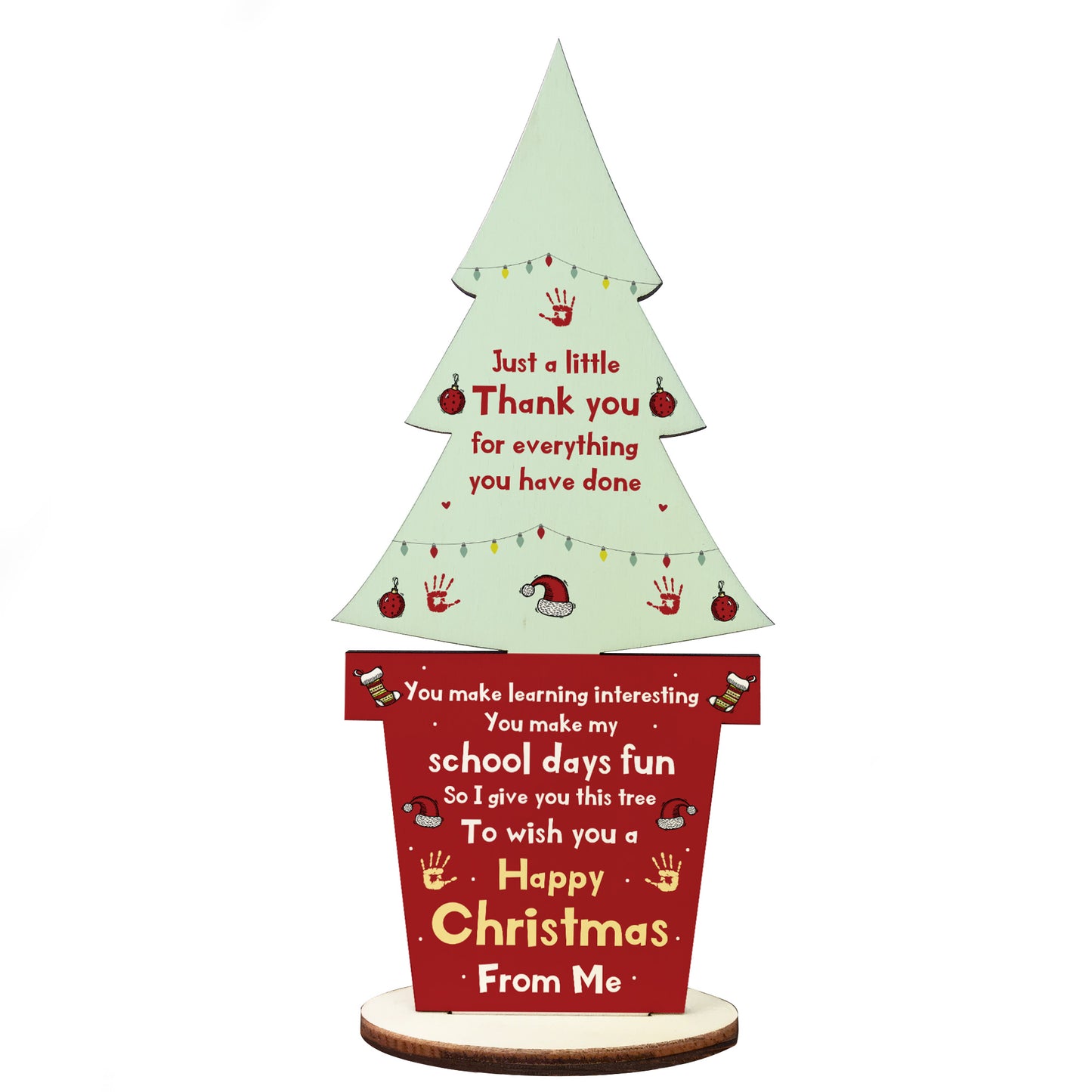 Thank You Christmas Gift For Teacher Assistant Standing Tree