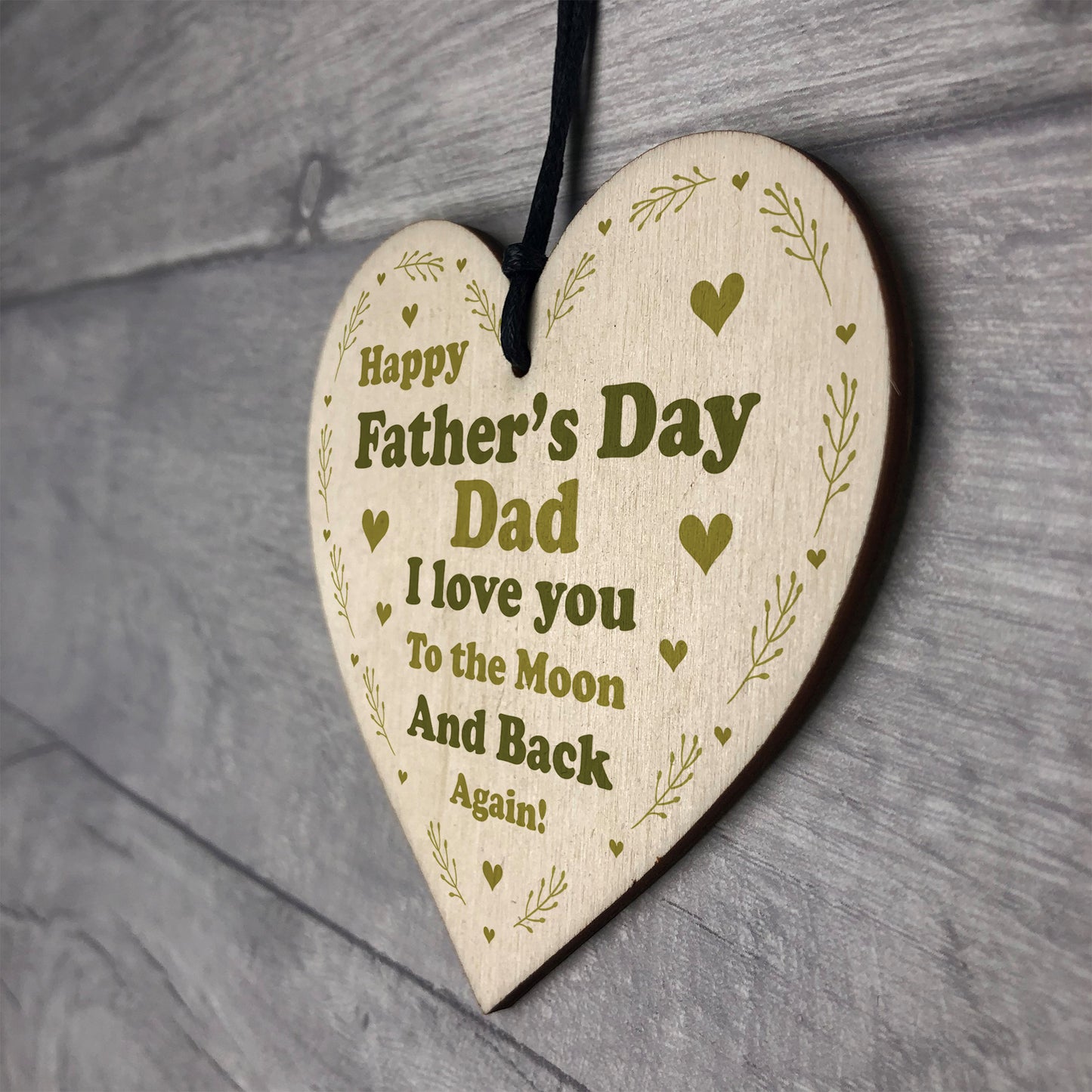 Fathers Day Gifts Wood Heart Hanging Gift For Dad From Daughter