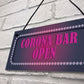 CORONA BAR OPEN Sign Neon Effect Home Bar Pub Man Cave Sign