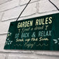 Garden Signs And Plaques Hanging Wall Door Sign Shabby Outside