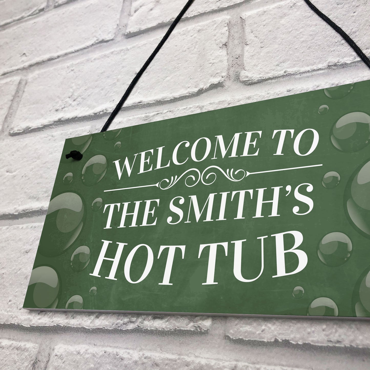 Novelty Hot Tub Decor Personalised Hot Tub Sign Family Gift