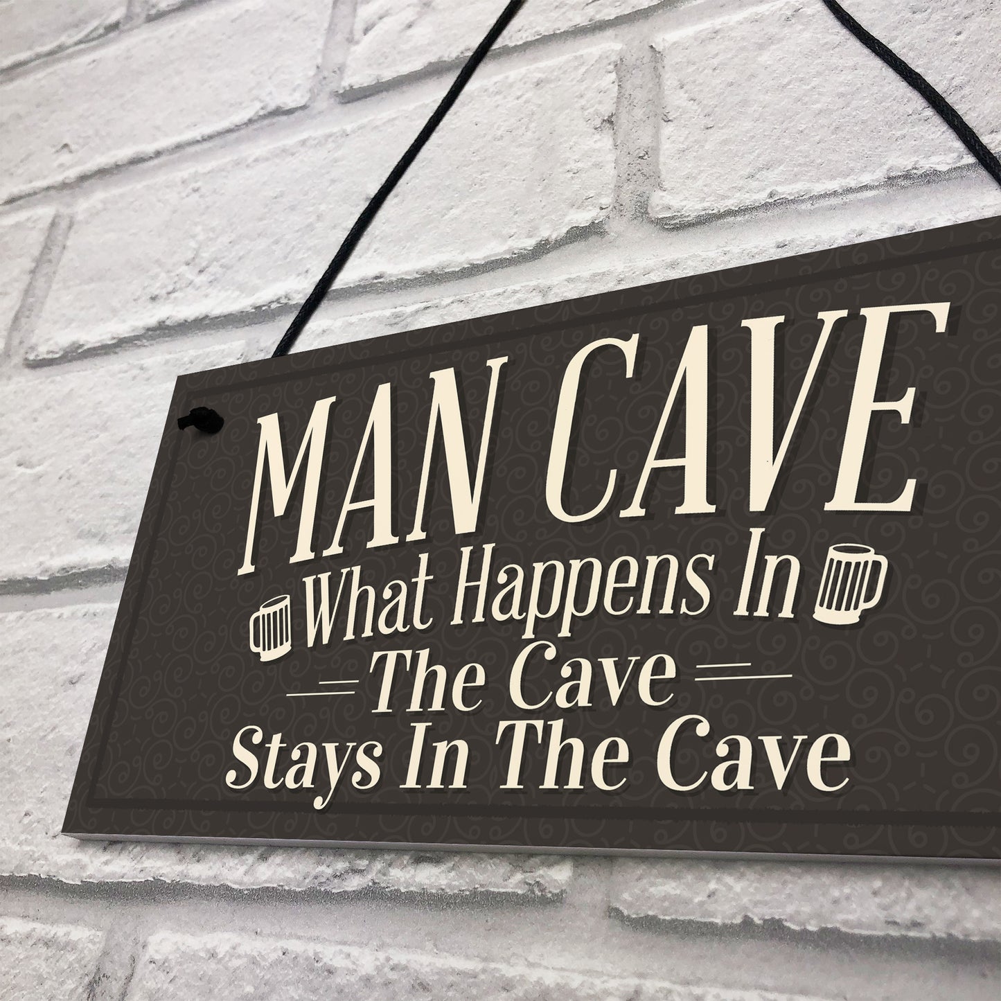 Vintage Man Cave Plaque Sign Fathers Day Gift For Him Bedroom