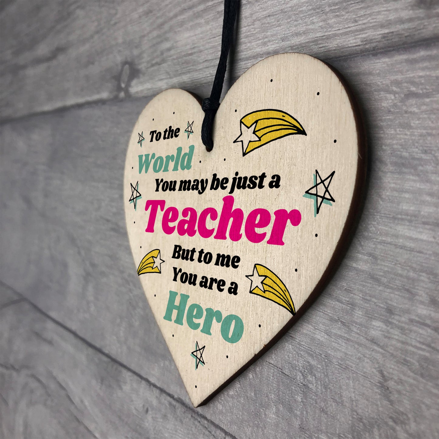 Thank You Gift For Teacher Friendship Gift Wood Heart Sign