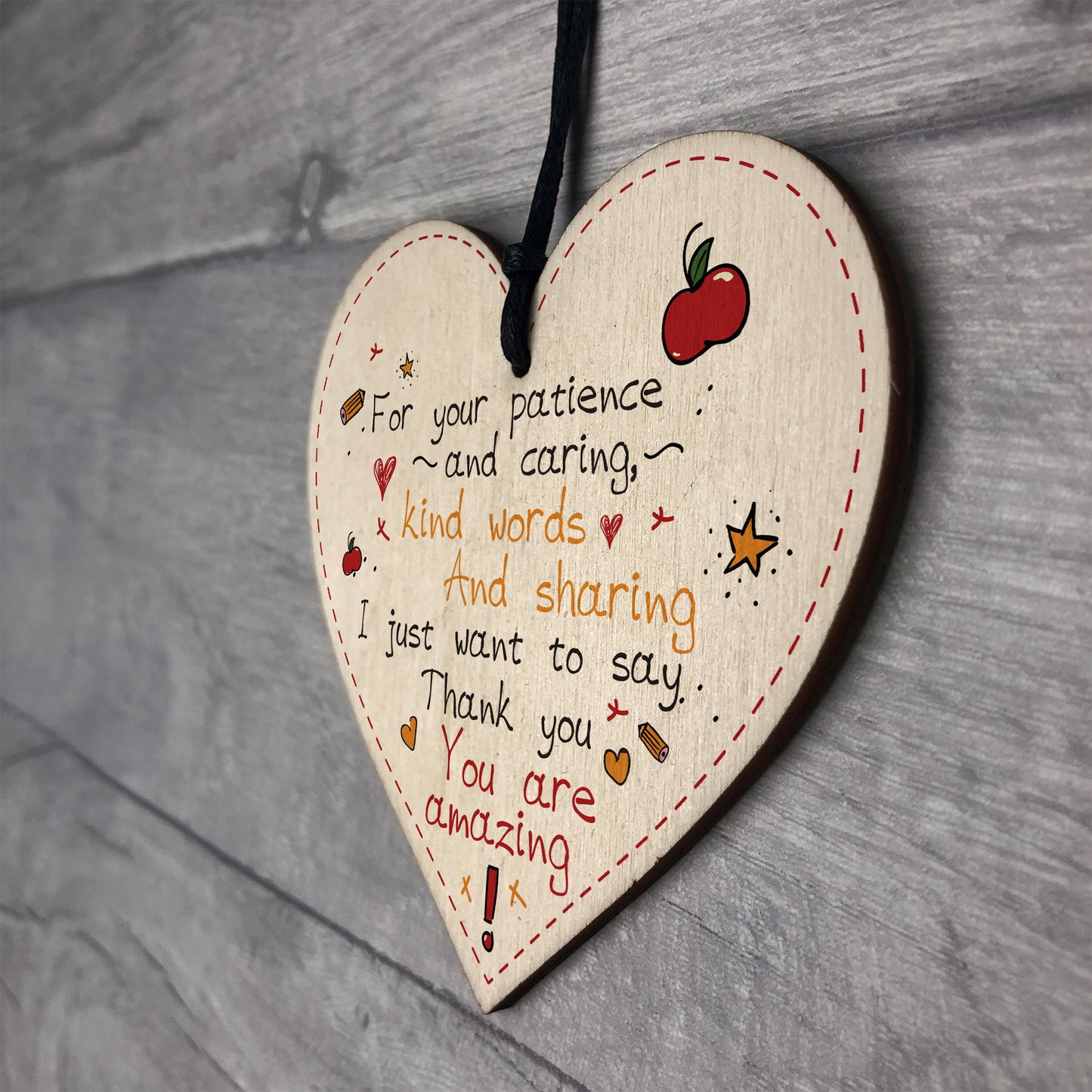 Leaving Nursery Wooden Heart Teacher Preschool Thankyou Gifts