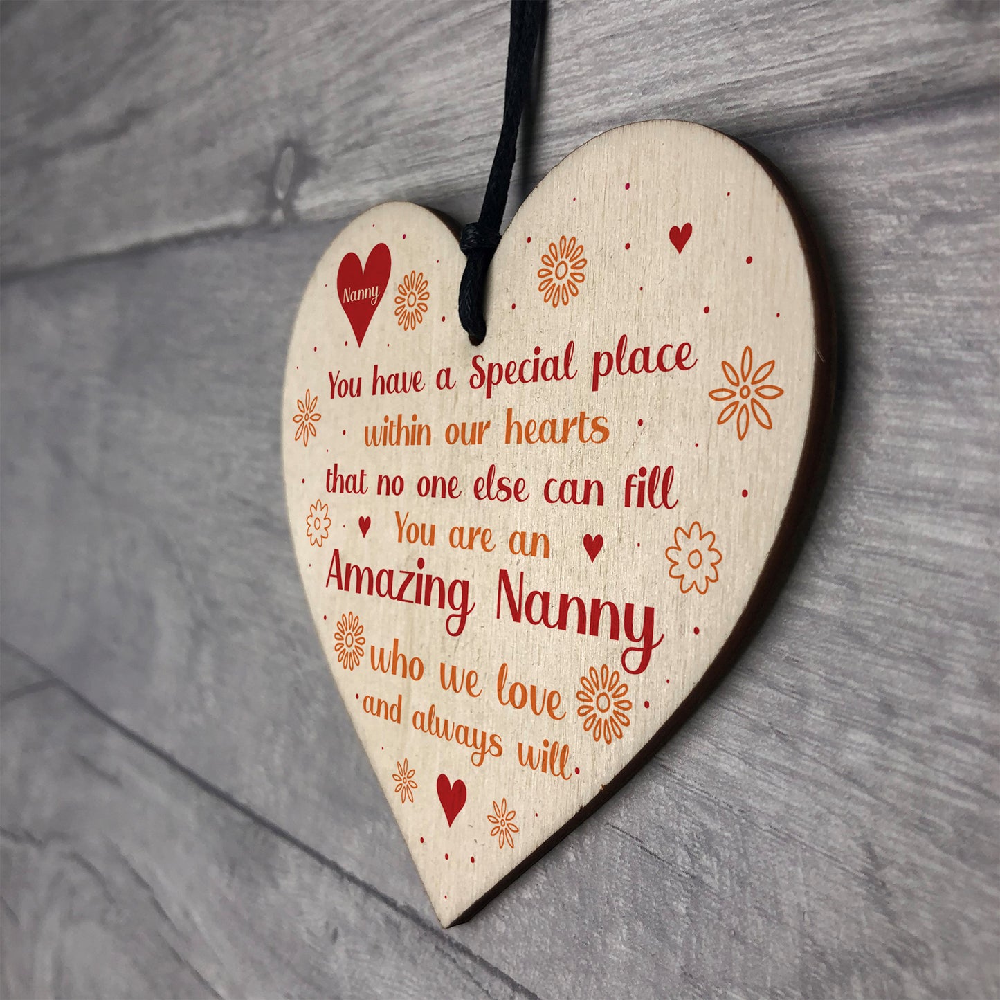 Amazing Nanny Gifts For Birthday Wooden Heart Sign Thank You