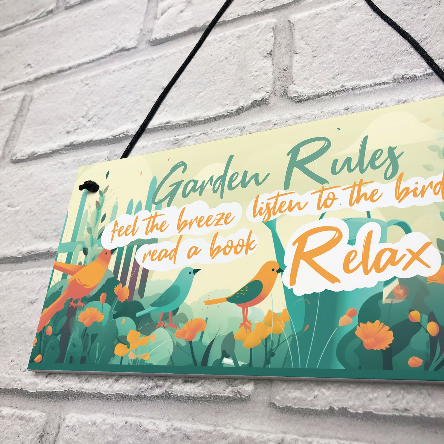 Funny Garden Rules Sign Wall Garden Garage Gate Door Plaque