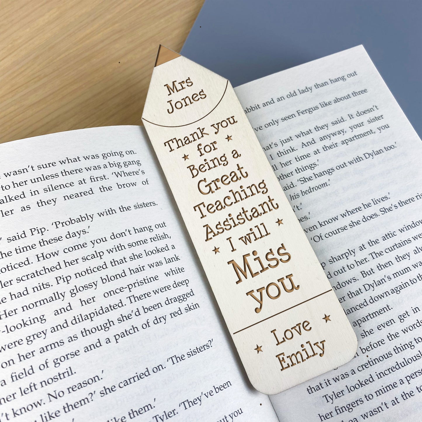 Teacher Leaving Gifts Personalised Bookmark Teaching Assistant