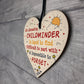 Childminder Babysitter Leaving Gift Wood Heart Thank You Gift