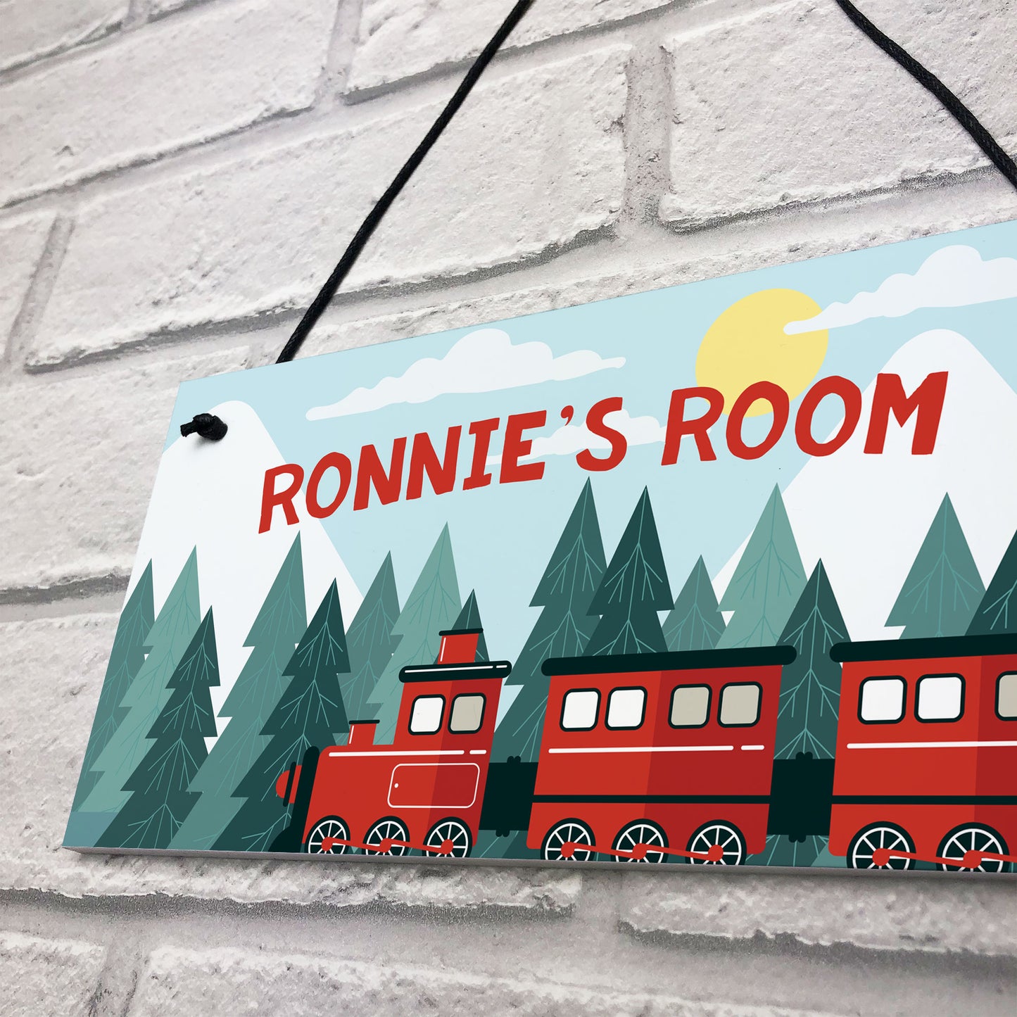 PERSONALISED Bedroom Sign For Boy Train Lover Nursery Sign