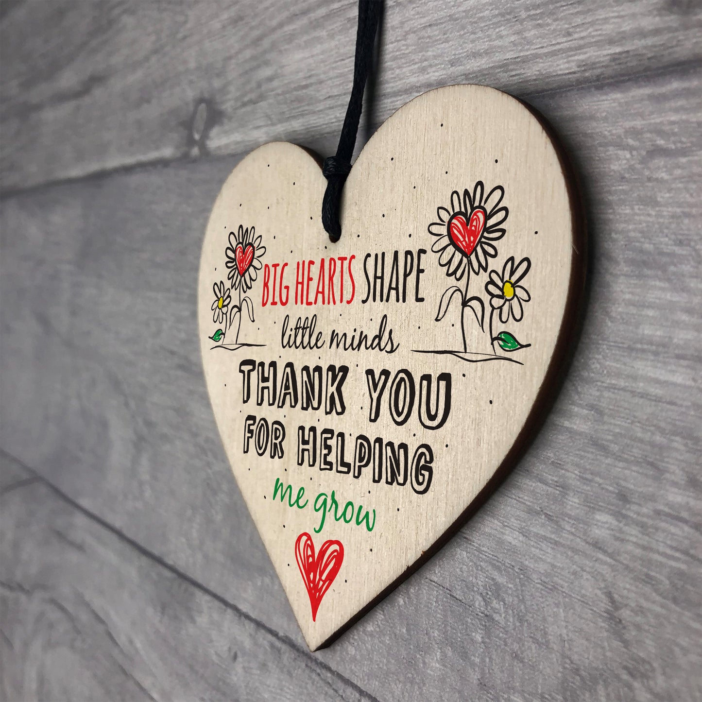 Teacher Leaving Gift Nursery Wooden Heart Plaque Thank You Gift