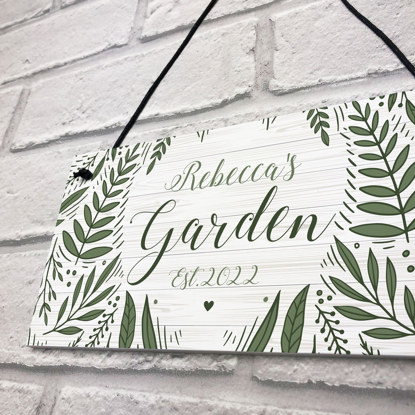 Garden Sign Flowers Personalised Shed Summerhouse Decking Sign