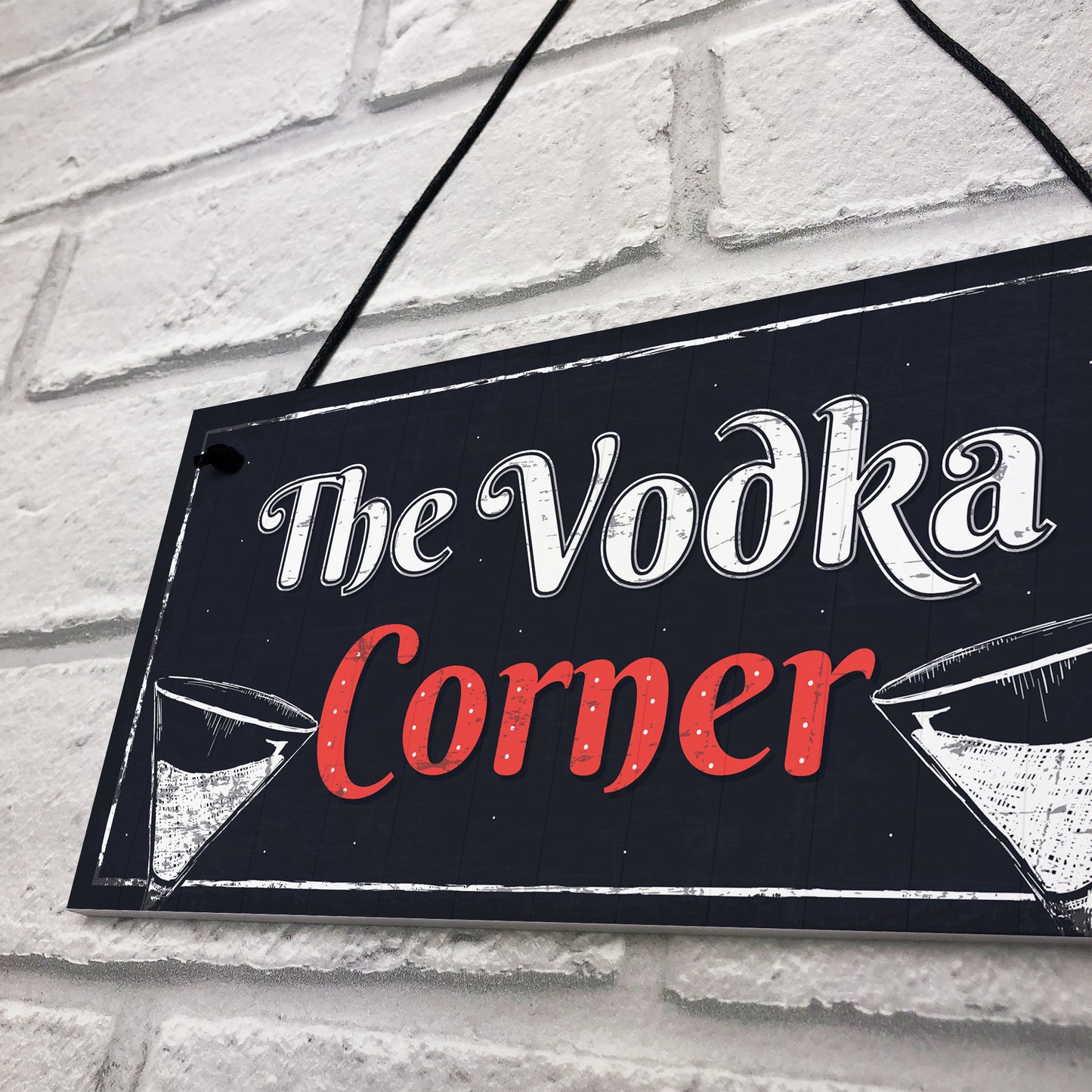 Vodka Corner Garden Shed Sign Kitchen Plaque Funny Alcohol Sign