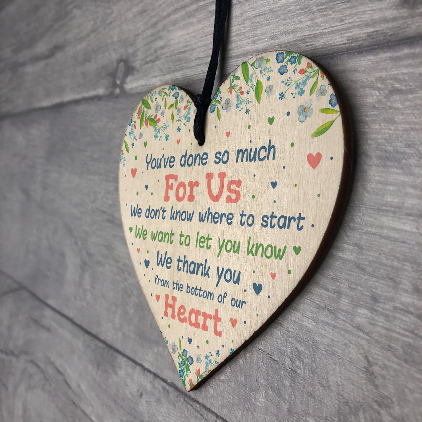 Thank You Gift Wood Heart For Teacher Assistant Nursery Gifts