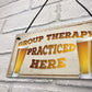 Group Therapy Vintage Retro Wall Decor Bar Pub Plaque Poster