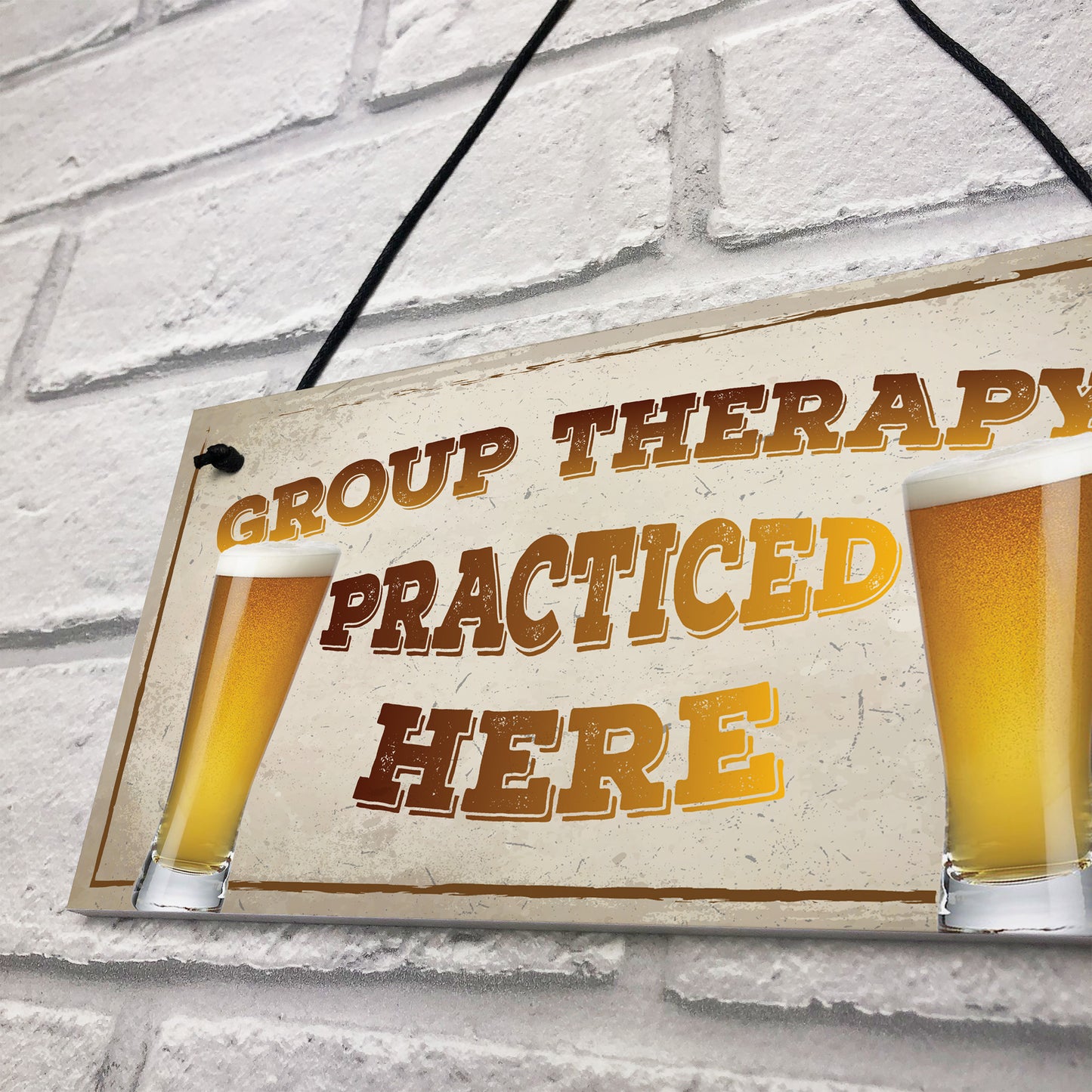 Group Therapy Vintage Retro Wall Decor Bar Pub Plaque Poster