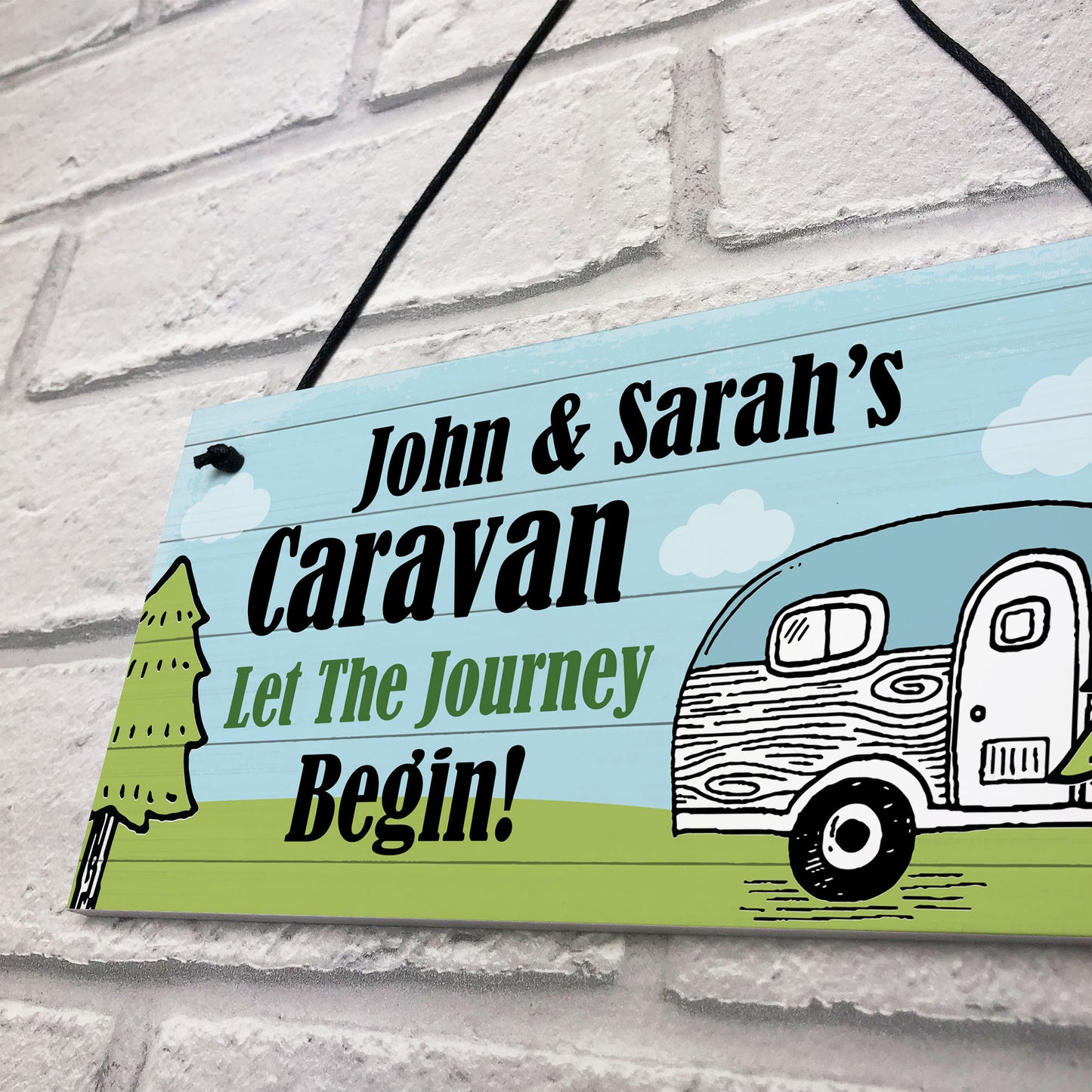 Hanging Caravan Sign Novelty Caravan Accessories Personalised