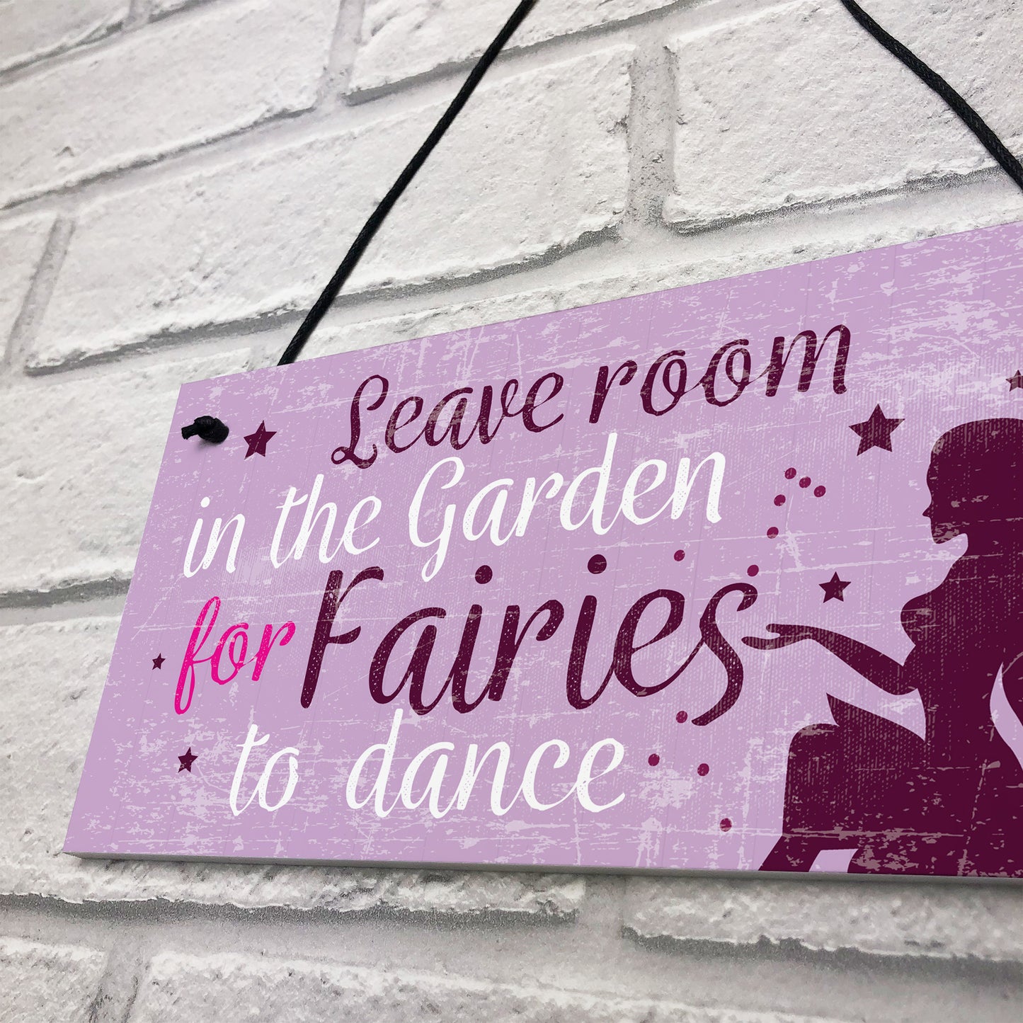 Garden Sign Shed Plaque Leave Room For Fairies SummerHouse Sign