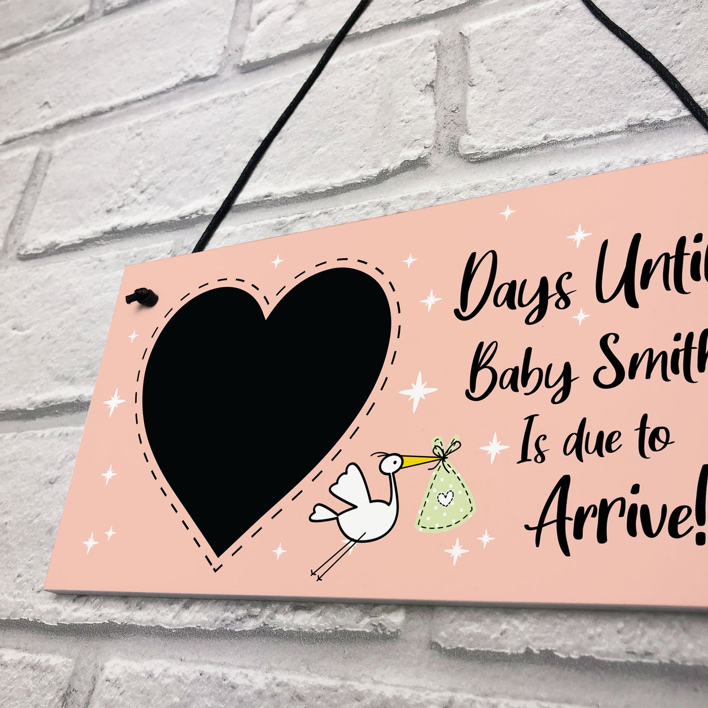 Personalised Baby Countdown Sign Newborn Baby Mummy To Be