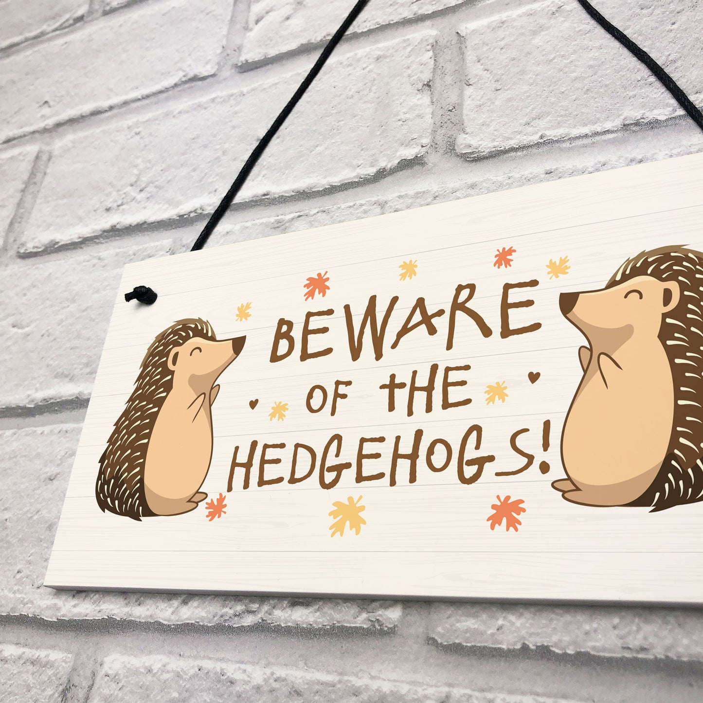 BEWARE OF THE HEDGEHOGS Funny Garden Sign Hedgehog Sign