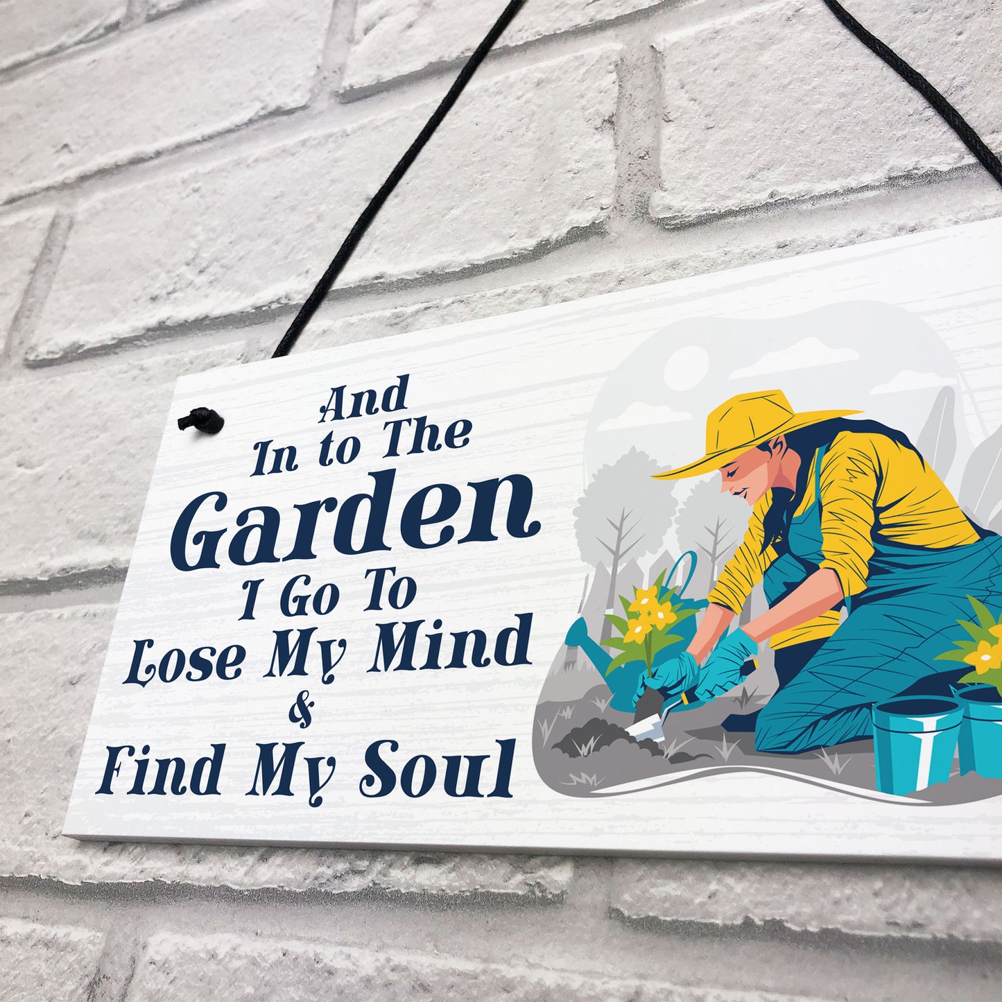 Find My Soul Novelty Hanging Garden Shed Summer House Sign