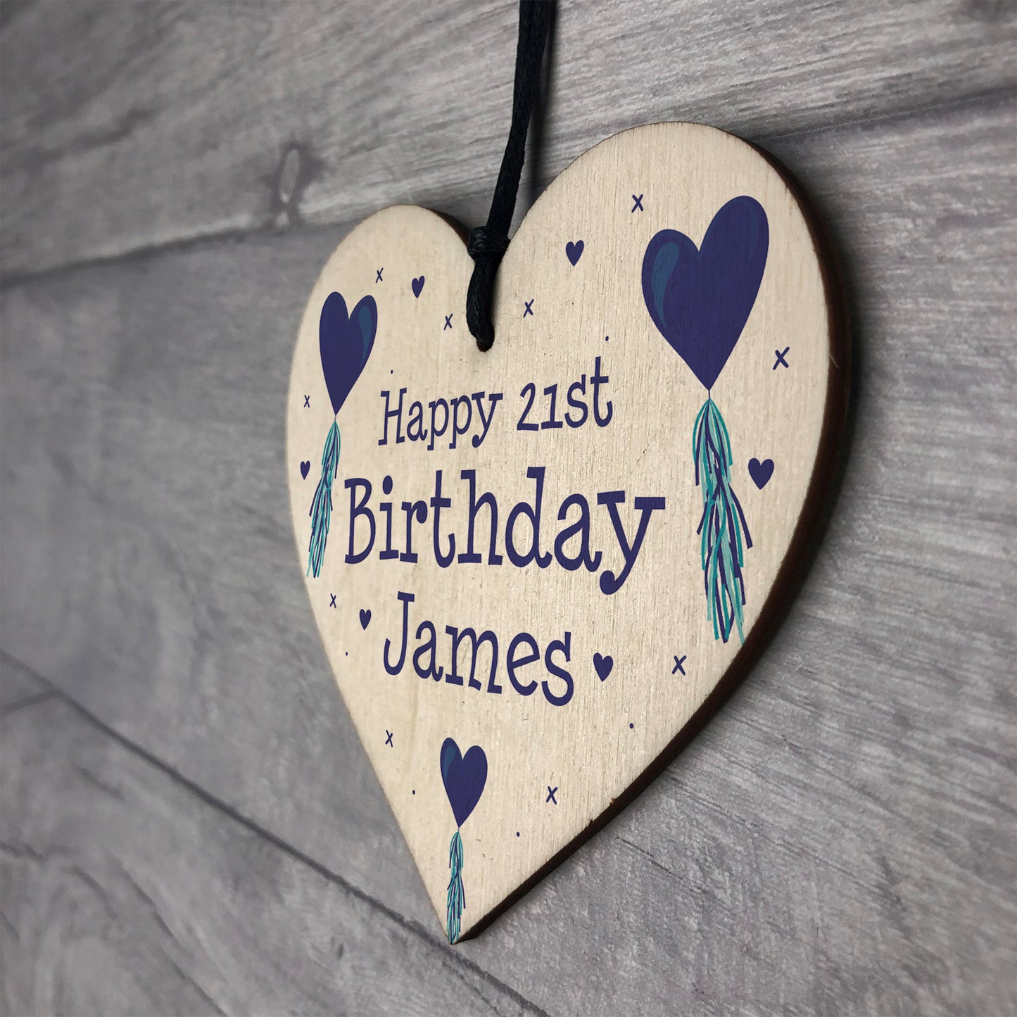 Birthday Personalised Heart Wood Gift For Him Her Novelty Gifts