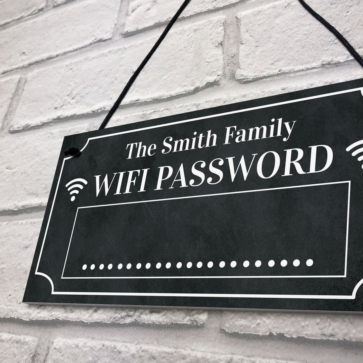 PERSONALISED Wifi Password Hanging Home Sign House Warming