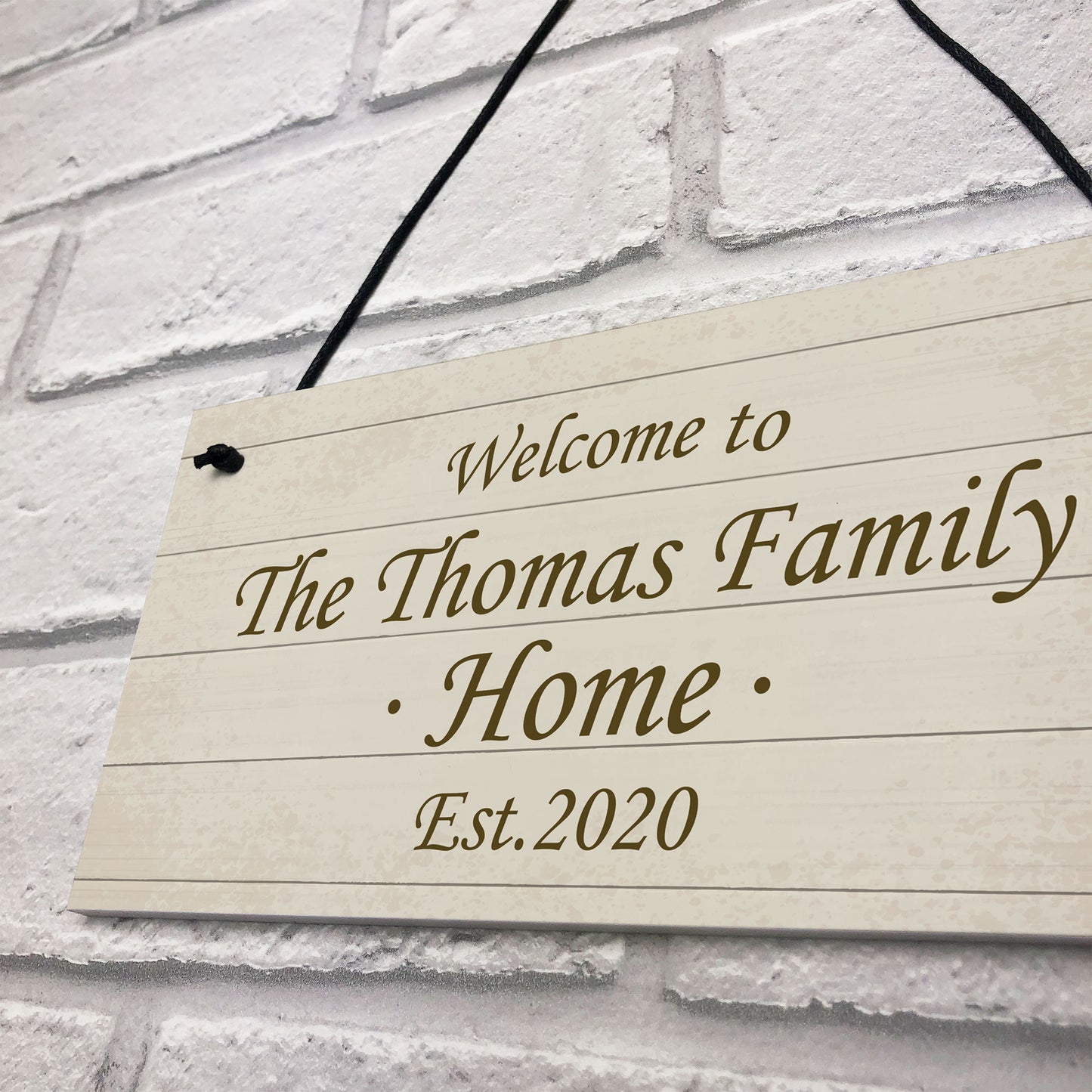 PERSONALISED Family Home Sign New Home Gift Shabby Chic