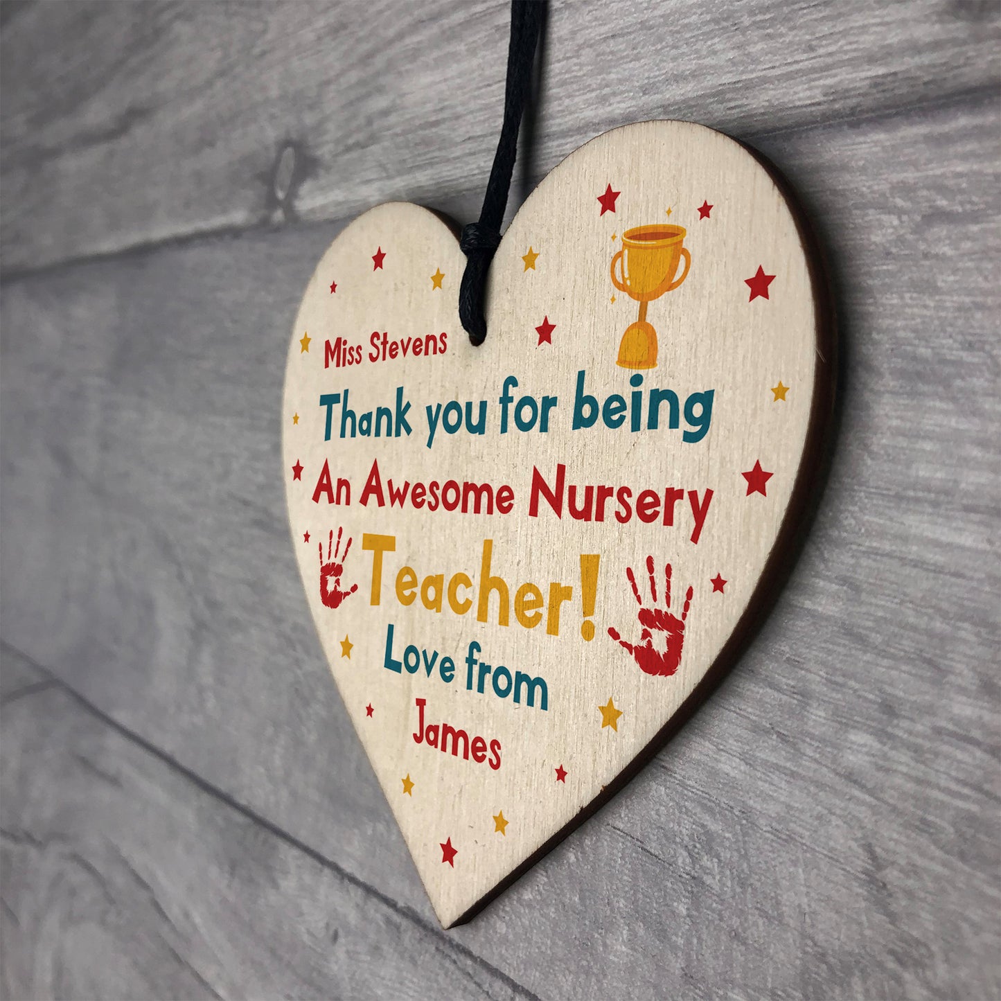 Nursery Teacher Gift Thank You Leaving Nursery Gift Personalised