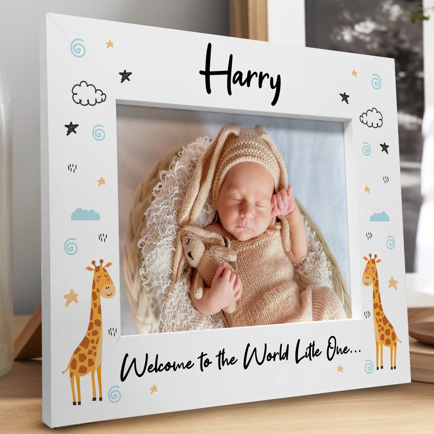 Personalised Baby Gift Photo Frame Welcome To The World