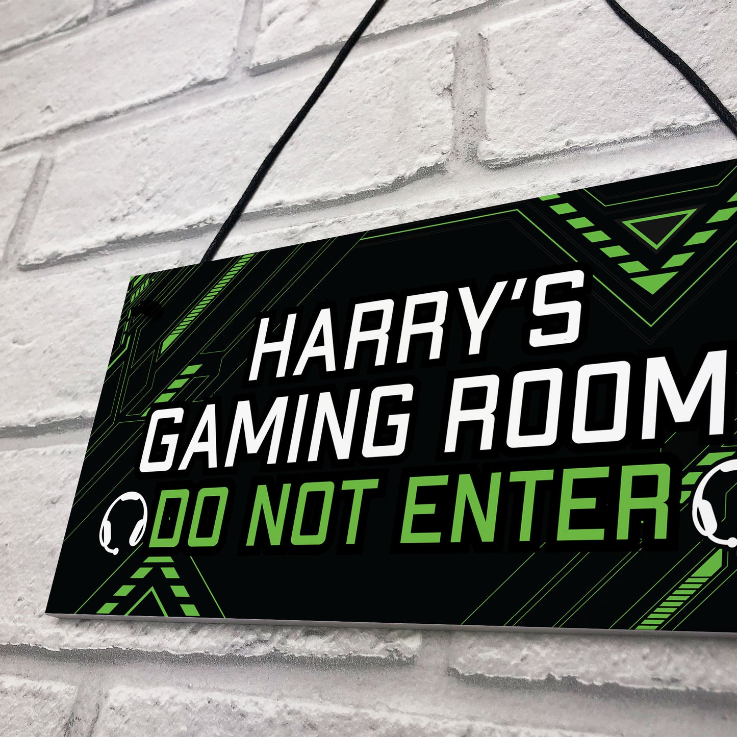 Personalised Gaming Room Sign Do Not Enter Plaque Gamer Gift