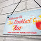 Welcome To Cocktail Bar Novelty Hanging Plaques Pub Garden Sign