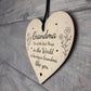 Mothers Day Gift For Grandma Wood Heart Thank You Birthday Gift