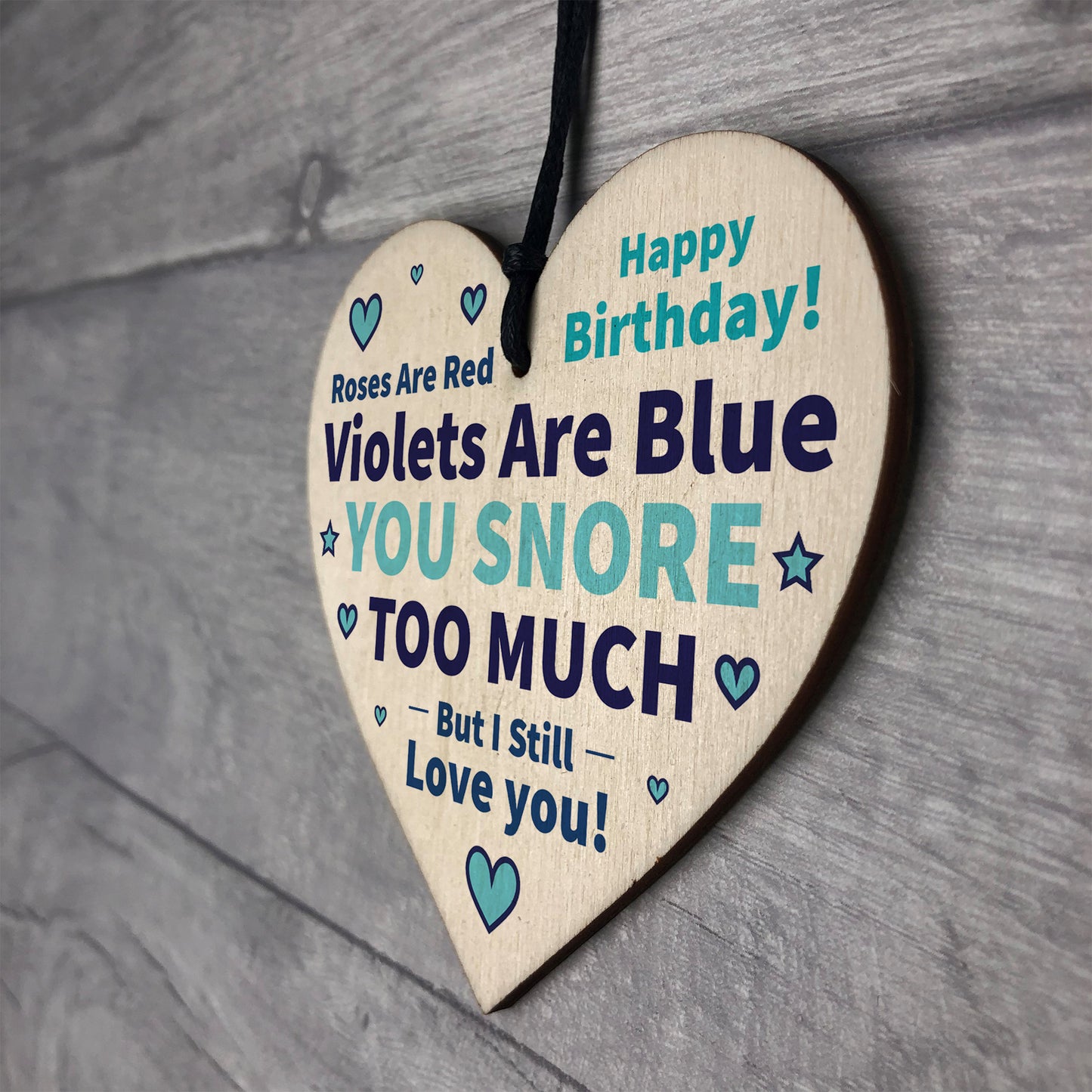 Funny Joke Birthday Gift For Him Her Heart Poem Boyfriend Wife