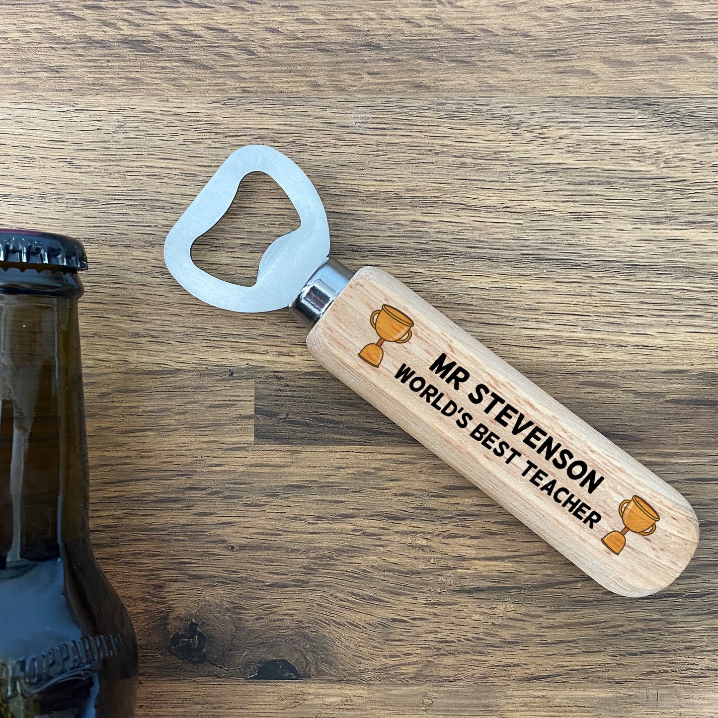 Personalised Worlds Best Teacher Gift Bottle Opener Thank You