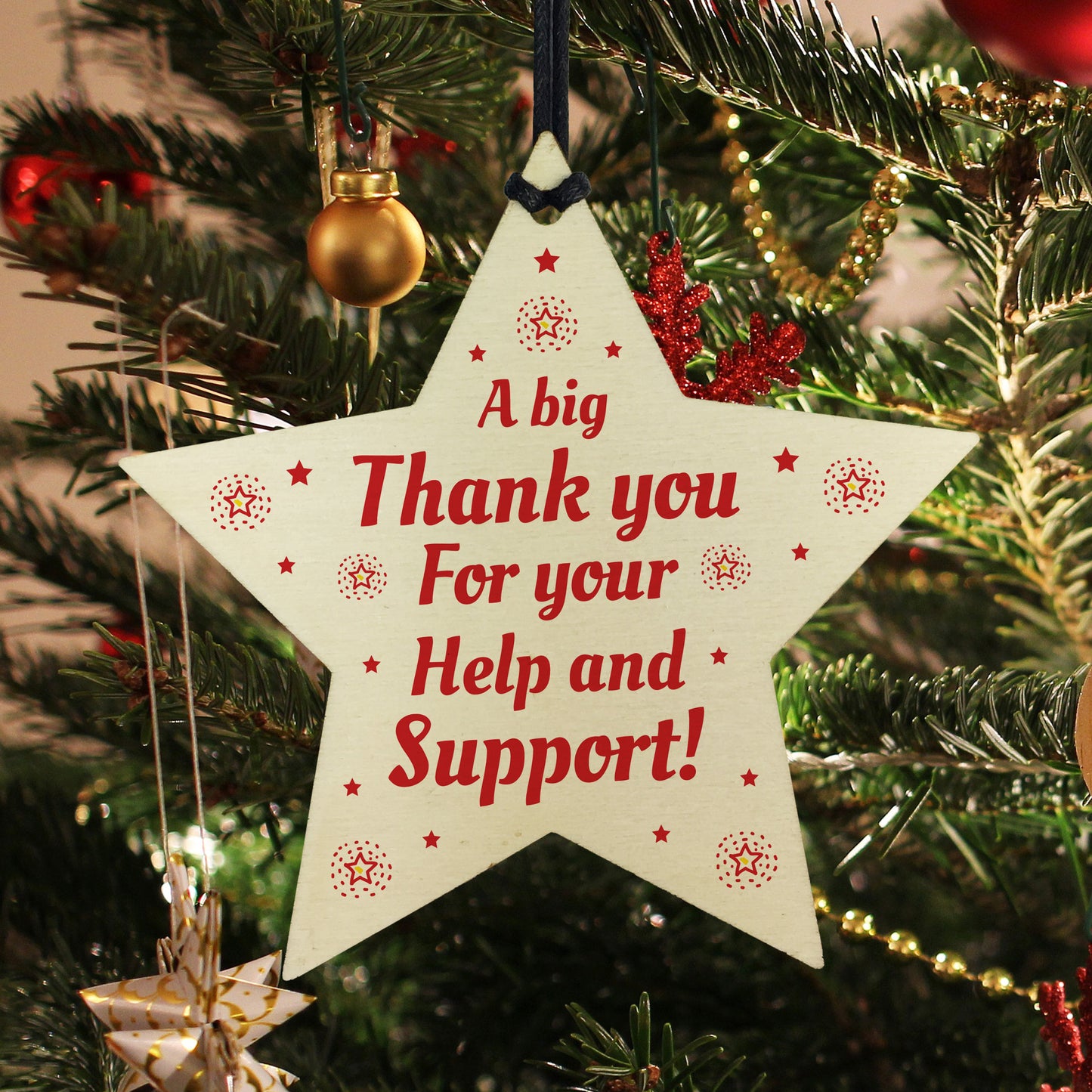 Thank You For Your Help And Support Gift Star Volunteer Teacher