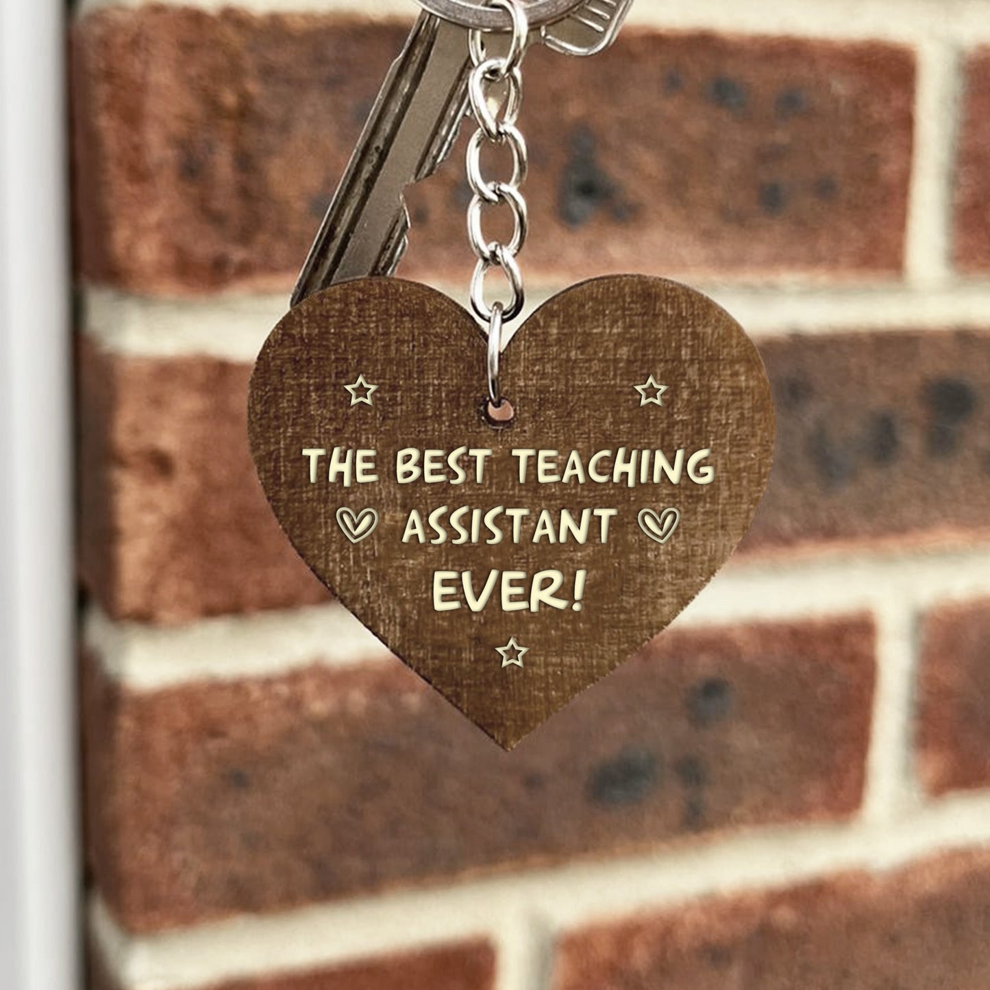 Best Teaching Assistant Wood Keyring Nursery Teacher School