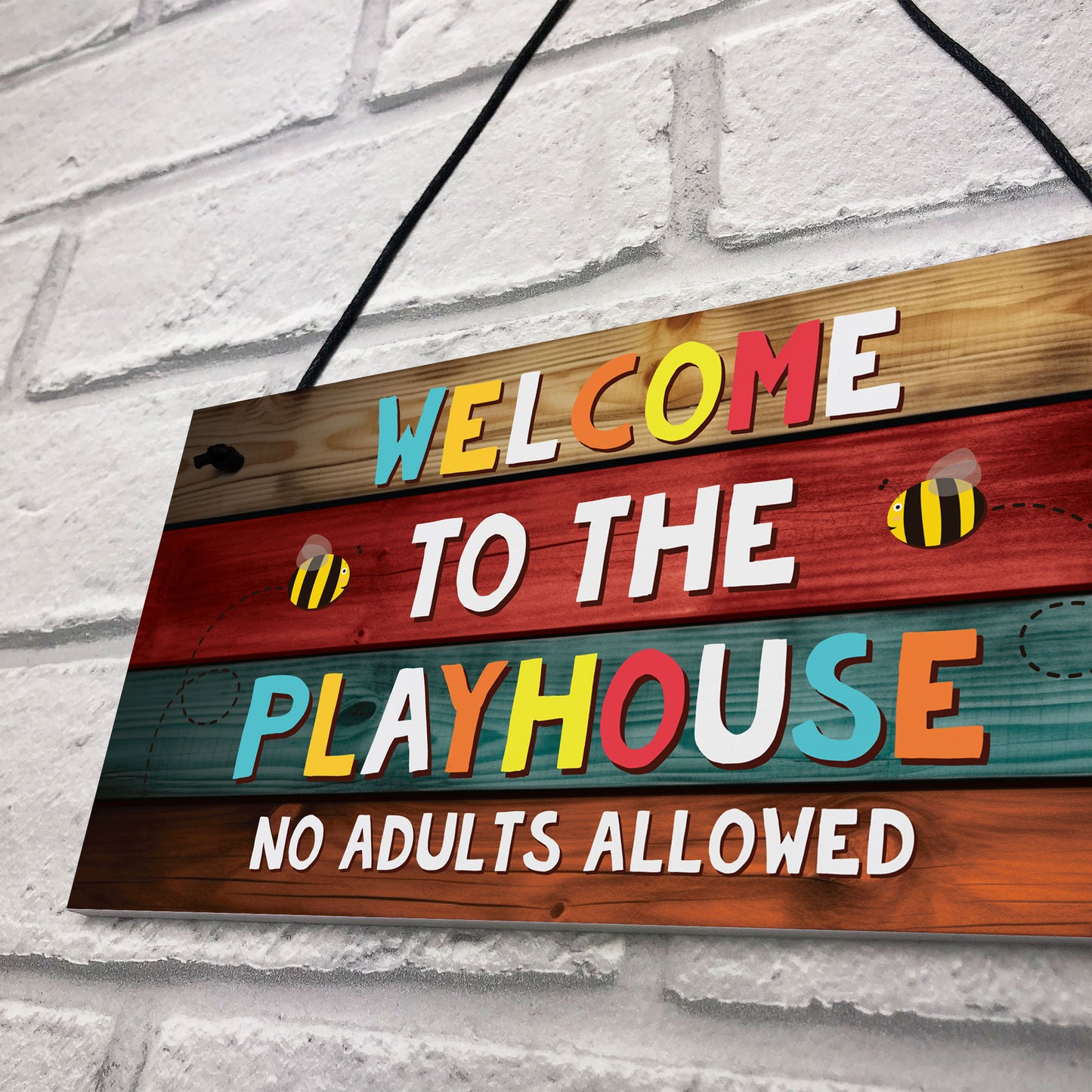 Welcome To The Playhouse Sign Hanging Garden Shed Summerhouse