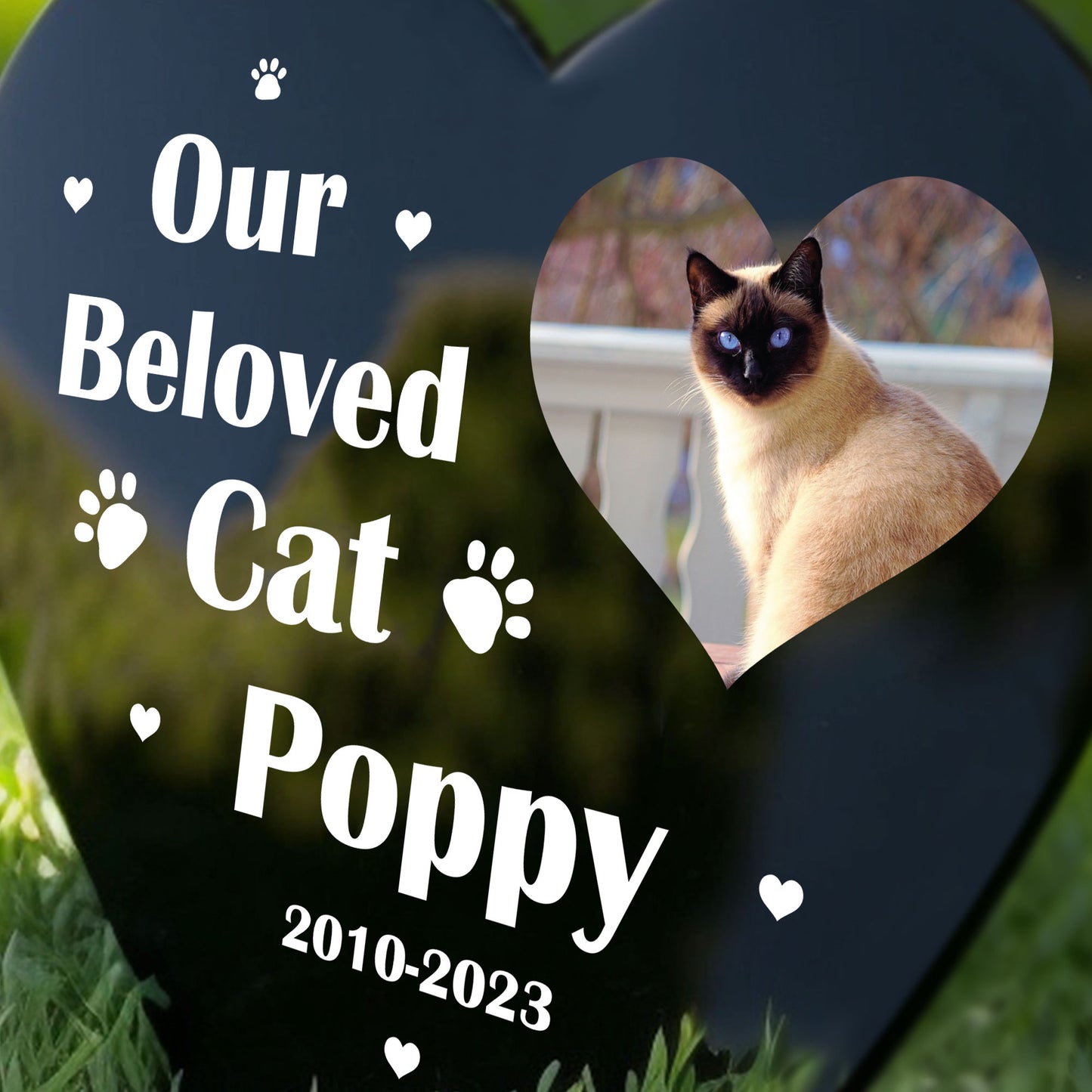 Personalised Cat Memorial Grave Marker Graveside Ornament