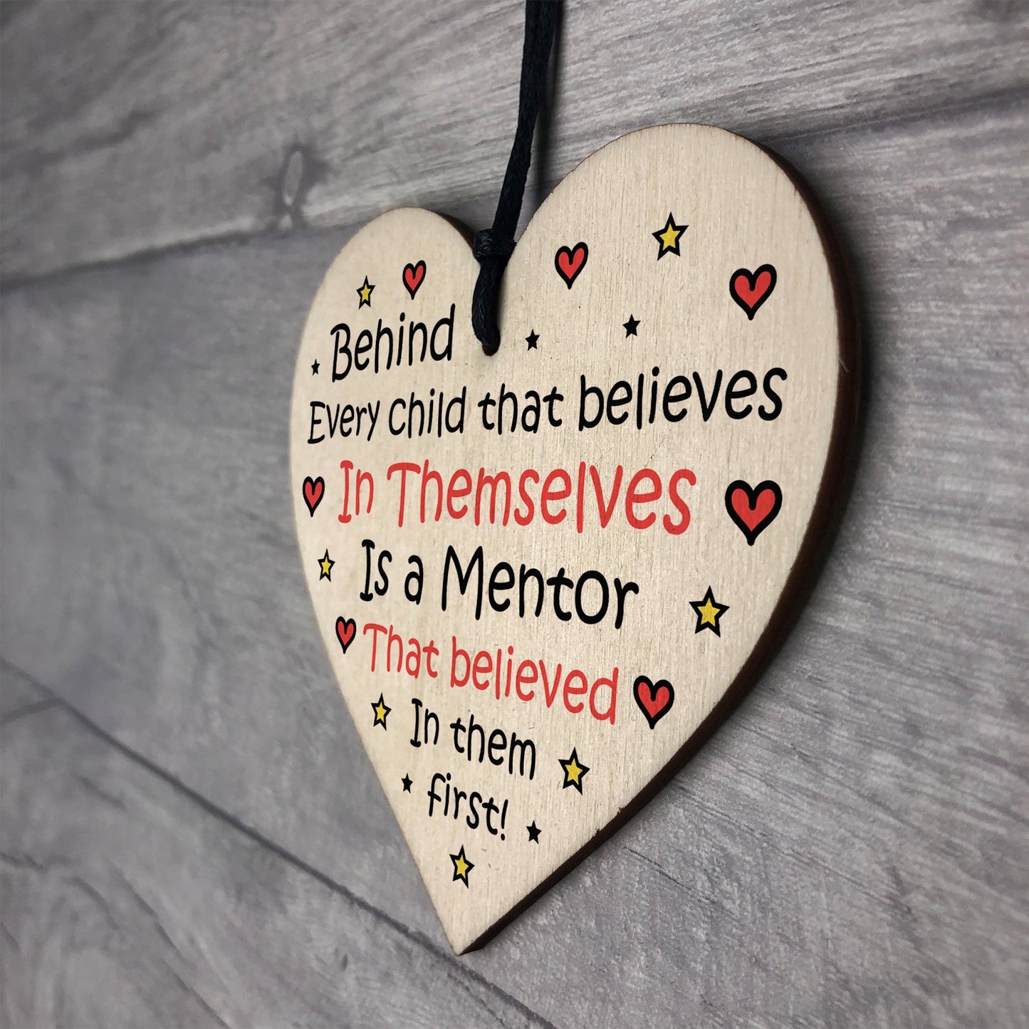 MENTOR Gift Heart Hanging SignThank You Friend Teacher Gift