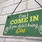 Funny Bar Sign Novelty Hanging Sign Gin Gifts Pub Man Cave