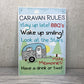 Caravan MotorHome Rules Novelty Gift Plaque Garden Sign