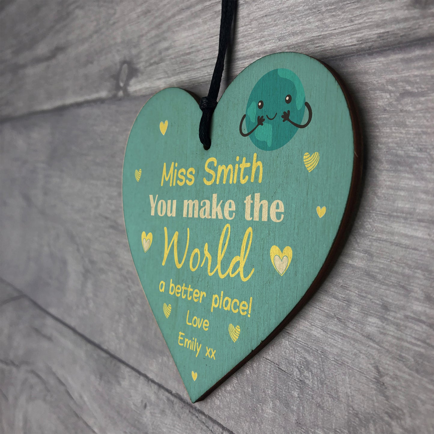 Personalised Teacher Gifts World A Better Place Thank You School