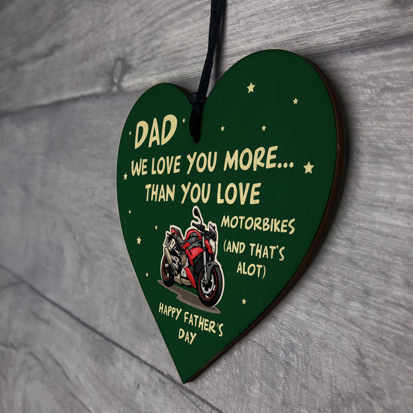 Funny Fathers Day Gift For Dad Biker Motorbike Sign Love You