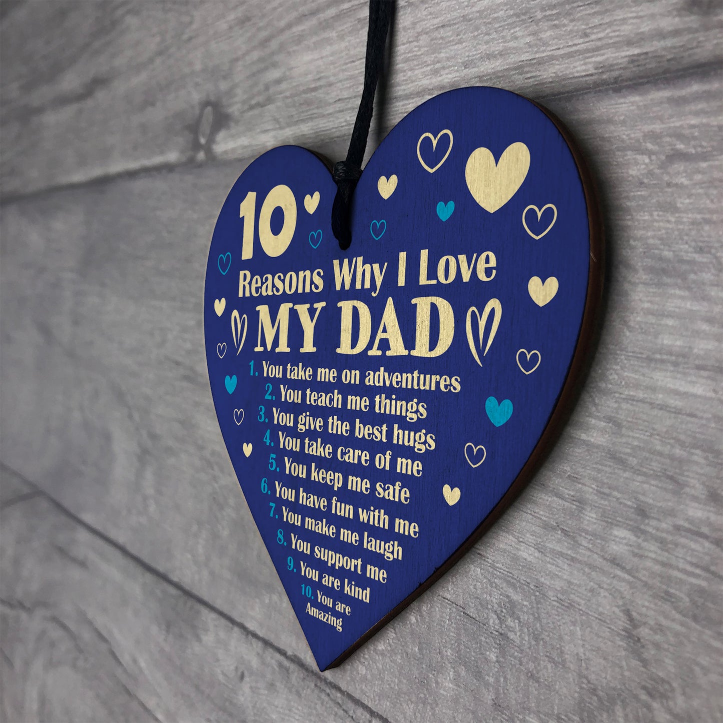 10 Reasons Why I Love My Dad Sign Gift For Fathers Day Birthday