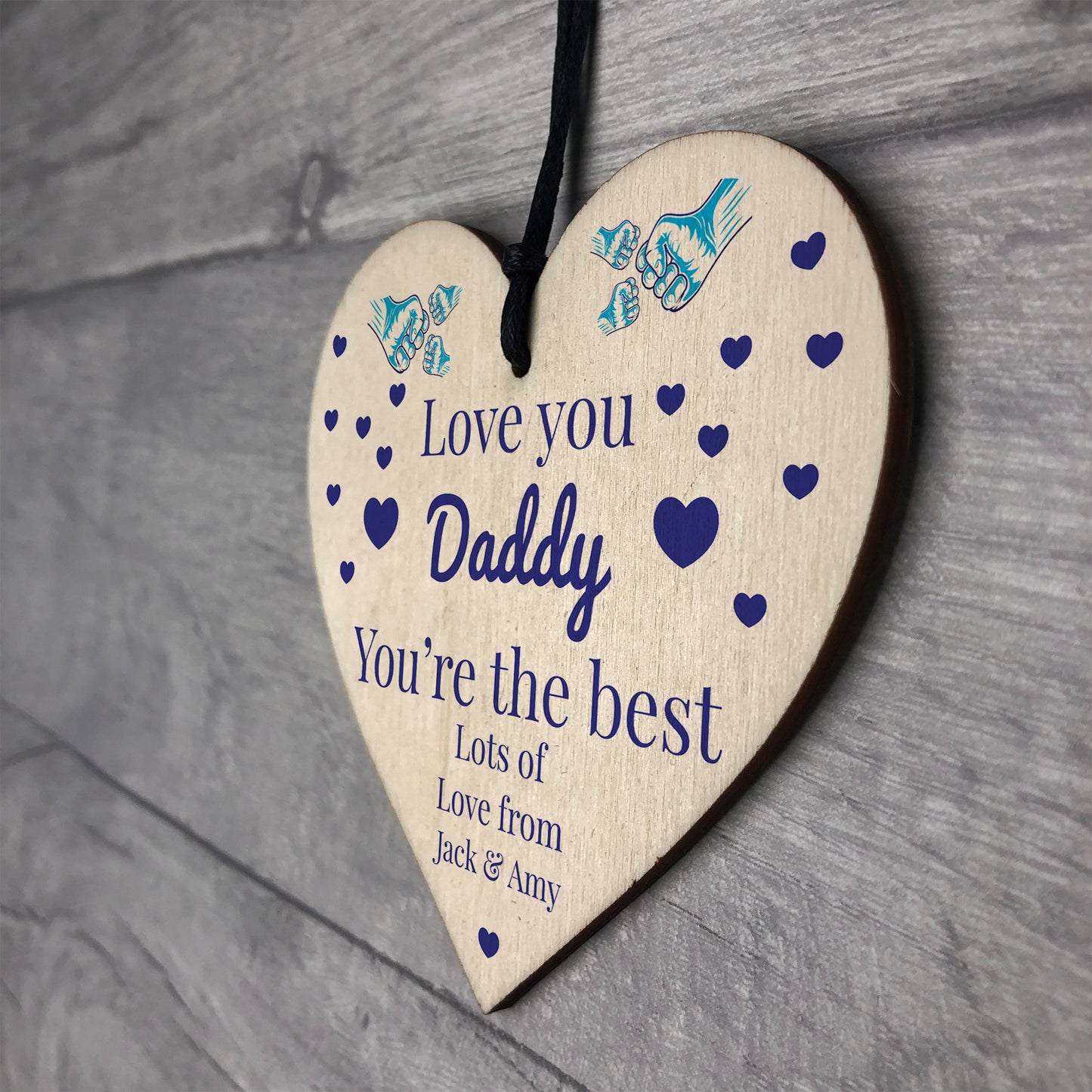 Personalised Fathers Day Gift For Daddy Team Fist Bump Daughter