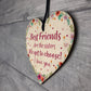 Best FRIEND Sister Gifts Wooden Heart Birthday Christmas Gift