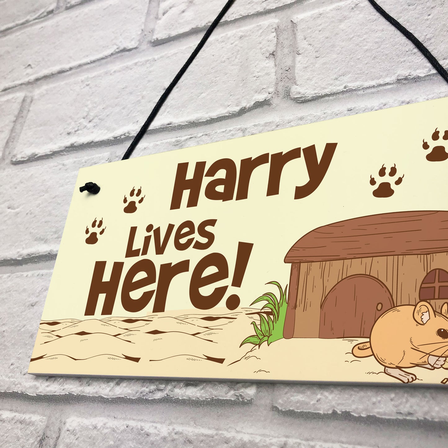 Personalised Hamster Cage Sign Novelty Pet Gifts Animal Lover